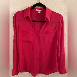 Express Pink Button Down